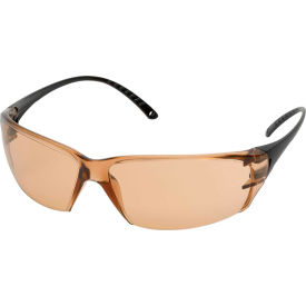 Helium 18 Ultra-Light Frameless Safety Glasses, Anti-Fog, Blue Lens/Temples, Pack of 12