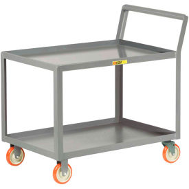 Utility Cart w/2 Shelves, 1200 lb. Capacity, 40"L x 24"W x 38-3/4"H, Gray