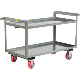 Shelf Truck with 2 Lip Shelves, 3600 lb. Capacity, 59"L x 24"W x 34"H, Gray