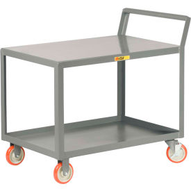 Utility Cart 2 Shelves, 1200 lb Capacity, 52"L x 30"W x 38-3/4"H, Gray