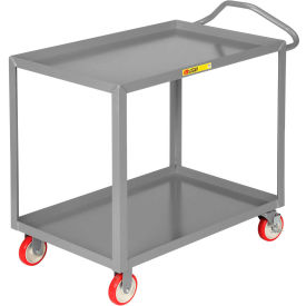 Shelf Truck w/2 Lip Shelves, 1200 lb. Capacity, 53-1/2"L x 30"W x 39-1/2"H, Gray