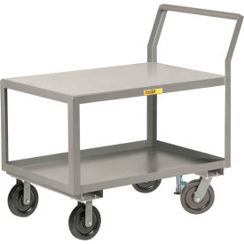 Utility Cart w/2 Shelves & Floor Lock, 3600 lb. Capacity, 51"L x 30"W x 44-1/2"H