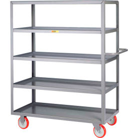 Service Cart w/5 Shelves, 1200 lb. Capacity, 53-1/2"L x 24"W x 62"H, Gray
