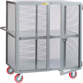 HD Job Site Security Box Truck w/Center Shelf, 30x60, 6" Poly Wheels