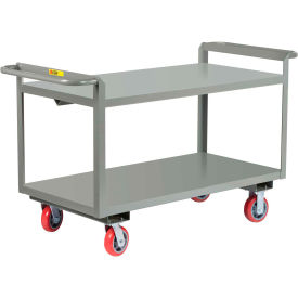 Shelf Truck with 2 Shelves, 3600 lb. Capacity, 71"L x 30"W x 34"H, Gray