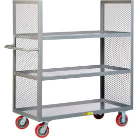 2 Sided Mesh Bulk Truck w/3 Shelves, 3600 lb. Capacity, 53-1/2"L x 24"W x 57"H