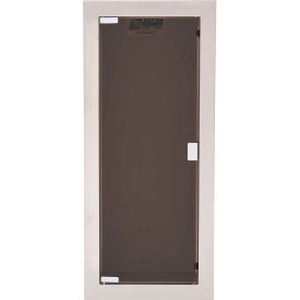 Steel Fire Extinguisher Cabinet, Full Acrylic Window, Semi-Recessed, 5-3/4"D