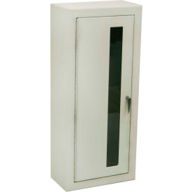 Fire Extinguisher Cabinet, Breakable Glass Window, Surface Mount, White