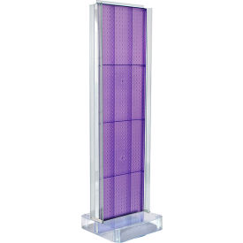 Global Approved, Two-Sided Pegboard Floor Display with Studio Base, 17"W x 17"D x 60"H