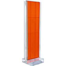 Two-Sided Pegboard Floor Display with Studio Base, 17"W x 17"D x 60"H
