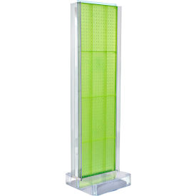 Two-Sided Pegboard Floor Display with Studio Base, 17"W x 17"D x 60"H