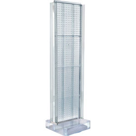 Two-Sided Pegboard Floor Display W/ Studio Base, 17"W x 17"D x 60"H