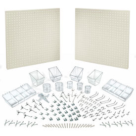 Pegboard Organizer Kit, White, 48"W x 7/8"D x 24"H