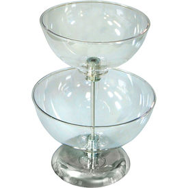 Two-Tier Countertop Bowl Display, 12"W x 12"D x 16"H