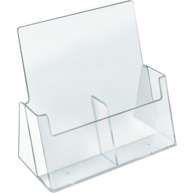 Tri-Fold Brochure Holder 2 Pocket 9-3/16"W x 3-1/4"D x 9-13/16"H - Pkg Qty 2
