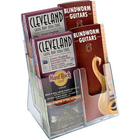 Global Approved Two-Tier Brochure Holder, 9-1/4"W x 5"D x 11-1/4"H