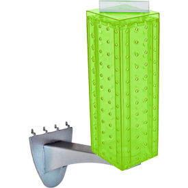 Global Approved 700231-GRE, Four-sided Pegboard Tower with Extension, 4"W x 4"D x 12"H