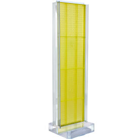 Two-Sided Pegboard Floor Display with Studio Base, 17"W x 17"D x 60"H