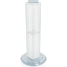 Global Approved Four Sided Pegboard Tower Display with Revolving Base, 9"W x 9"D x 25"H