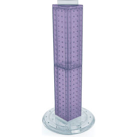 Four Sided Pegboard Tower Display with Revolving Base, 9"W x 9"D x 25"H