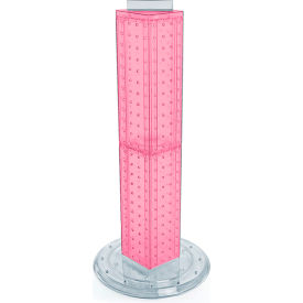 Global Approved, Four Sided Pegboard Tower Display with Revolving Base, 9"W x 9"D x 25"H