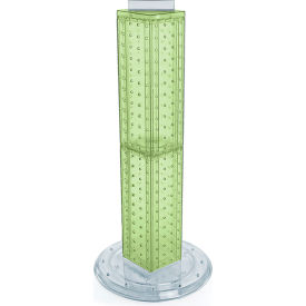 Global Approved Four Sided Pegboard Tower Display with Revolving 9" Base, 9"W x 9"D x 25"H