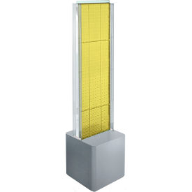 Global Approved Two-Sided Pegboard Floor Display with Studio Base, 14-1/2"W x 14"D x 44"H