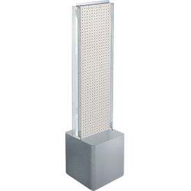 Two-Sided Pegboard Floor Display with Studio Base, 14-1/2"W x 14"D x 44"H