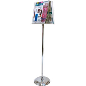 Brochure Holder 2 pocket, 11"W x 11"D x 46"H