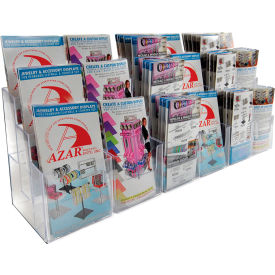 Three-Tier Brochure Holder, 36"W x 5-1/4"D x 9"H