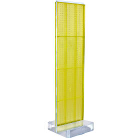 Two-Sided Pegboard Floor Display with Studio Base, 17"W x 17"D x 60"H