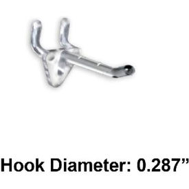 2" Clear Glass-Filled Nylon Hook 0.287" Dia.