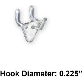1" Clear Glass-Filled Nylon Hook 0.225" Dia.