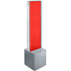 Two-Sided Pegboard Floor Display with Studio Base, 14-1/2"W x 14"D x 44"H