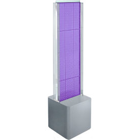 Two-Sided Pegboard Floor Display W/ Studio Base, 14-1/2"W x 14"D x 44"H
