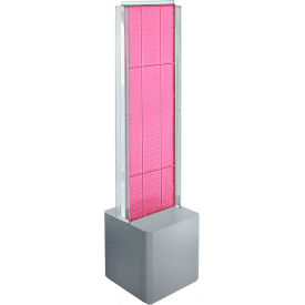 Two-Sided Pegboard Floor Display with Studio Base, 14-1/2"W x 14"D x 44"H