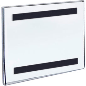 Square Sign Holder W/ Magnetic Strips 5-1/2"W x 3/16"D x 5-1/2"H - Pkg Qty 10
