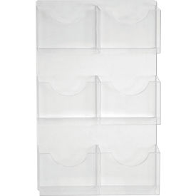 6 Pocket Magazine/Letter Holder, 18-7/8"W x 1-1/2"D x 33-5/8"H - Pkg Qty 2