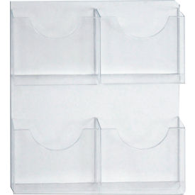 4 Pocket Magazine/Letter Holder, 18-7/8"W x 1-1/2"D x 21-1/2"H - Pkg Qty 2