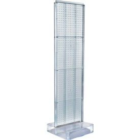 Two-Sided Pegboard Floor Display W/ Studio Base, 17"W x 17"D x 60"H