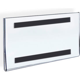 Horizontal Sign Holder with Magnetic Strips, 7"W x 3/16"D x 5"H, Pack of 10