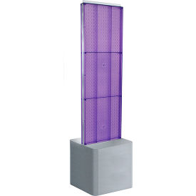 Two-Sided Pegboard Floor Display with Adjustable Base, 17"W x 17"D x 70"H