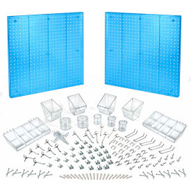 Pegboard Organizer Kit, Blue, 48"W x 7/8"D x 24"H