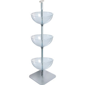 Three-Tier Bowl Floor Display, 16"W x 16"D x 60"H