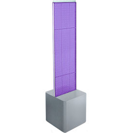 Two-Sided Pegboard Floor Display with Studio Base, 14-1/2"W x 14"D x 58"H