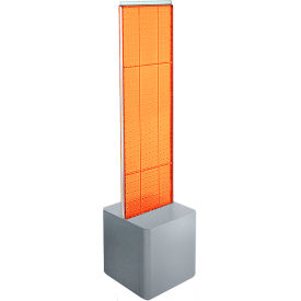 Two-Sided Pegboard Floor Display W/ Studio Base, 14-1/2"W x 14"D x 58"H