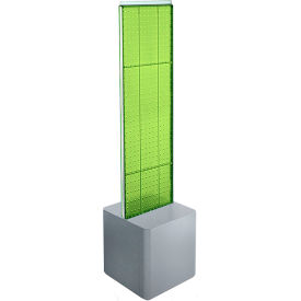 Global Approved Two-Sided Pegboard Floor Display with Studio Base, 14-1/2"W x 14"D x 58"H