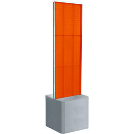 Two-Sided Pegboard Floor Display with Adjustable Studio Base, 17"W x 17"D x 70"H
