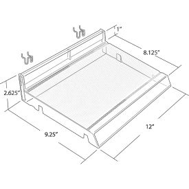 Slatwall Cosmetic Tray, 12"W x 9-1/4"D x 2-5/8"H