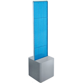 Two-Sided Pegboard Floor Display with Studio Base, 14-1/2"W x 14"D x 58"H